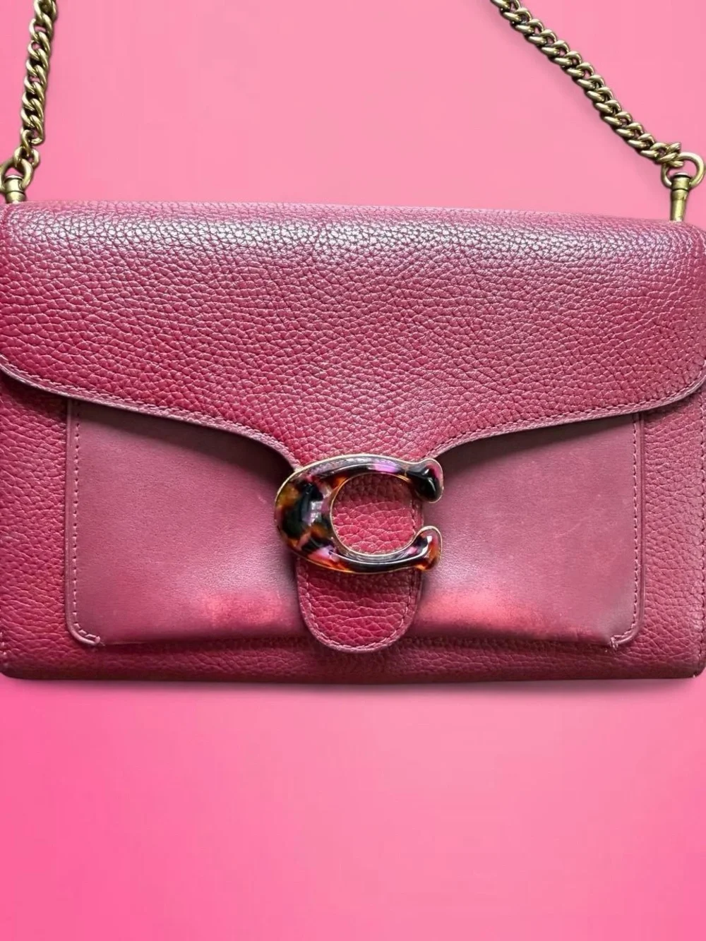 coach tabby burgundy leather